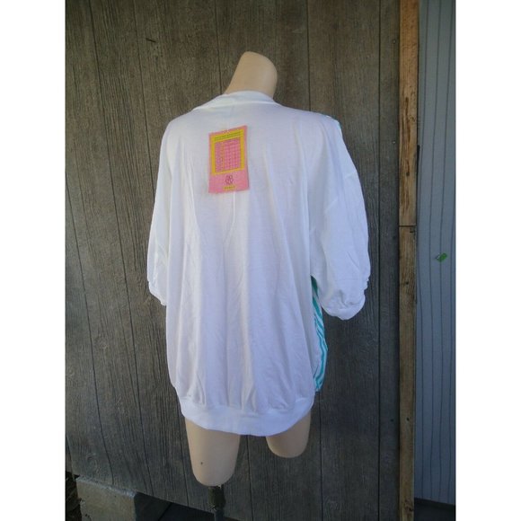 NOS Vtg 80s/90s Shirt Embroidered Flowers sz 22/42 - Picture 8 of 11